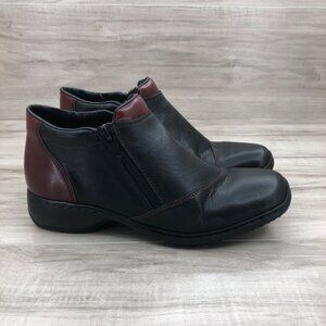 Rieker Ankle Boots Womens EU 37 Black Double Zip Shoes